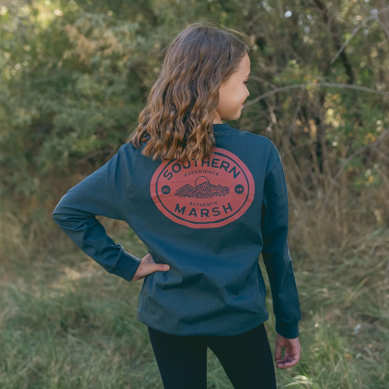 Youth Branding - Mountain Medallion - Long Sleeve Tee