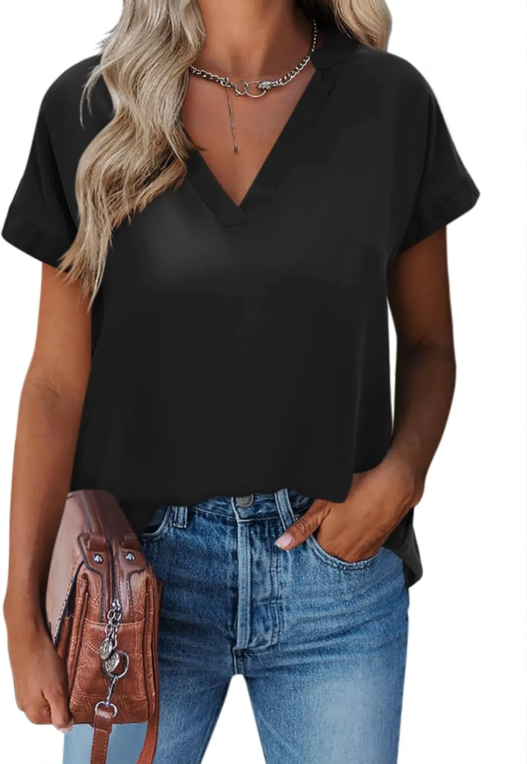 Zeagoo Women's Blouses Elegant Chiffon T-Shirt (DE Only)