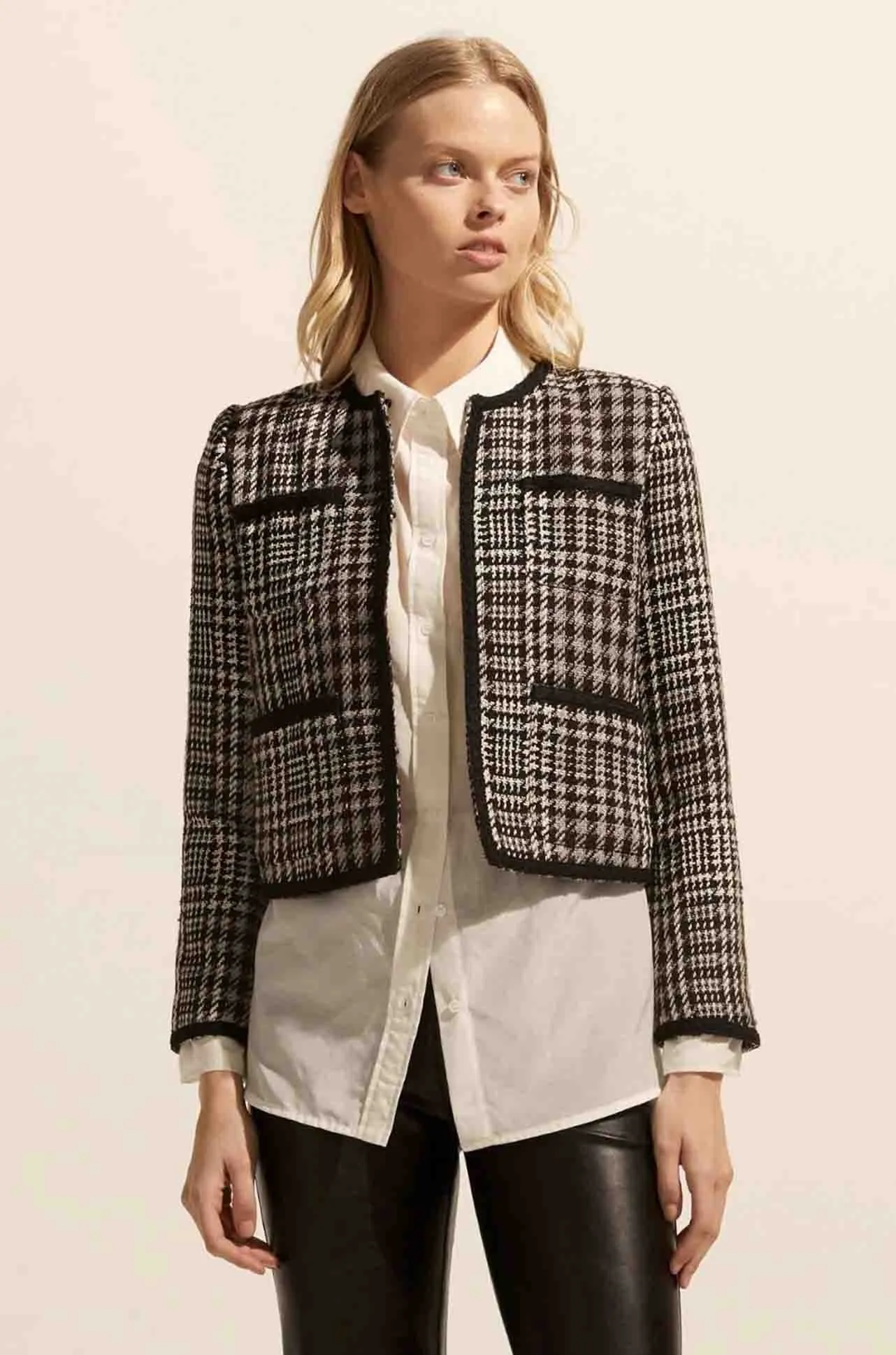 zoe kratzmann - patron jacket in check boucle