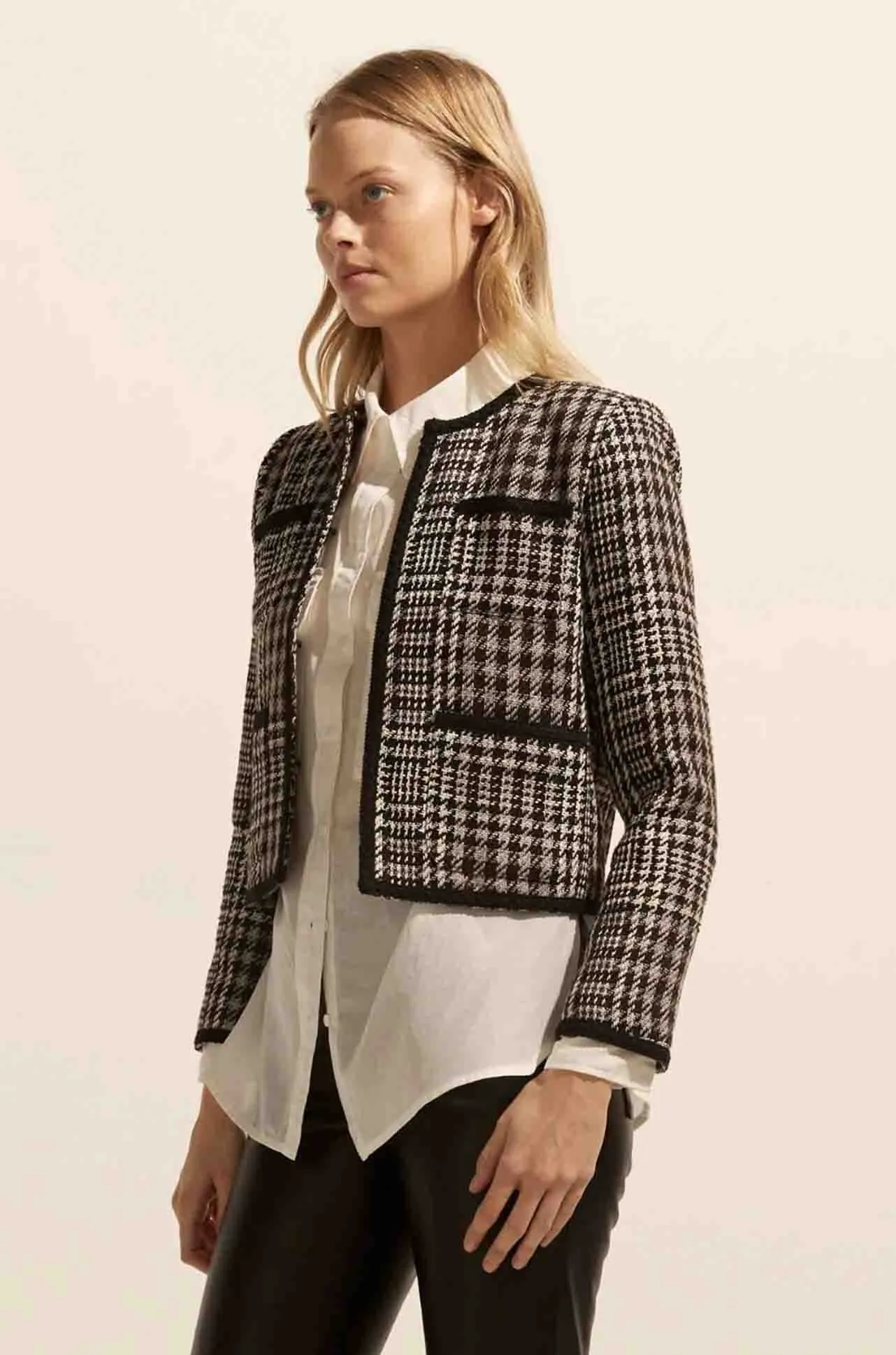 zoe kratzmann - patron jacket in check boucle