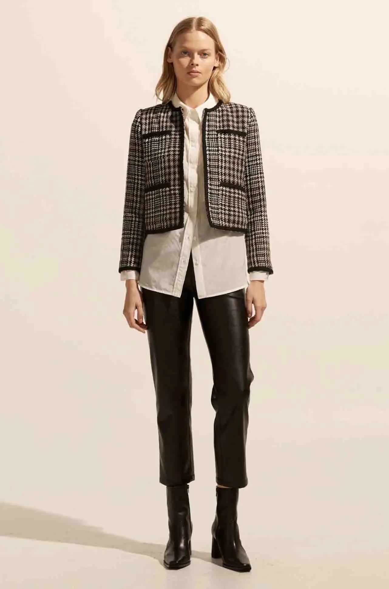 zoe kratzmann - patron jacket in check boucle